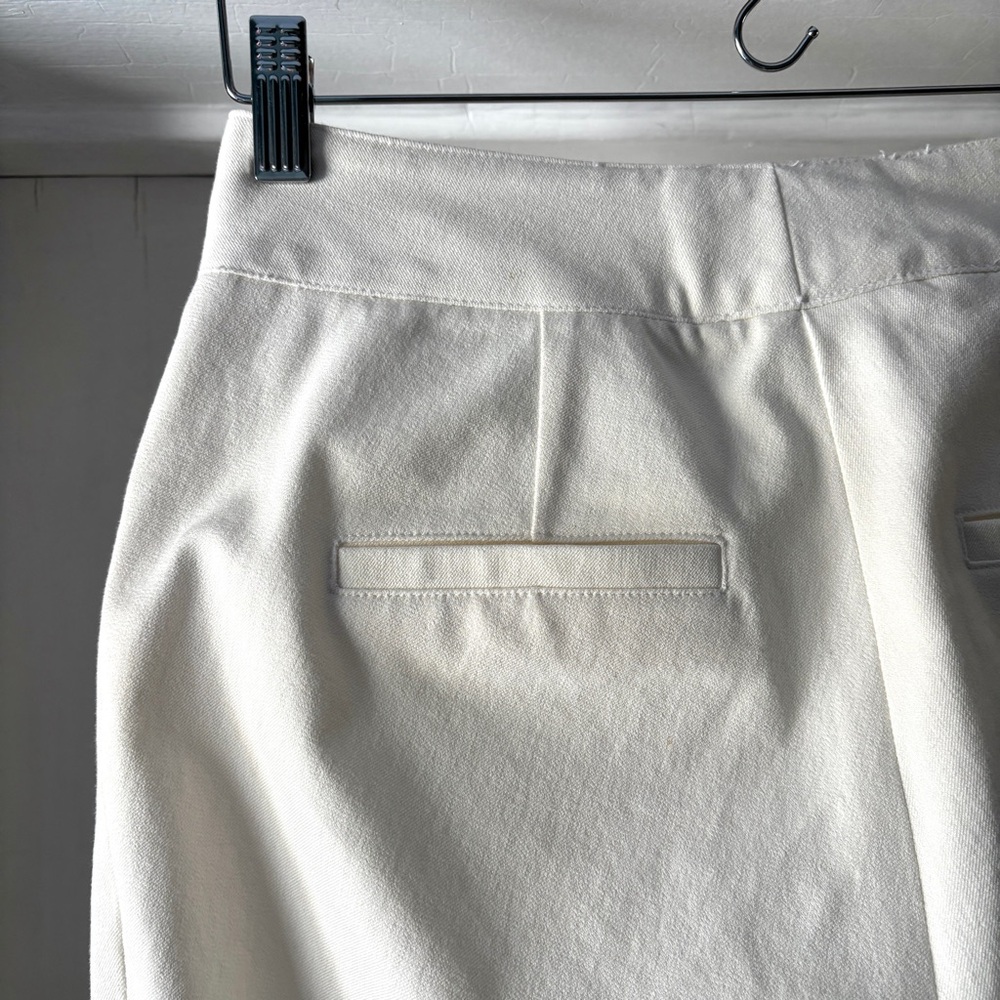 Veronica Beard Metro Crop Stretch Twill Flared Pants White Size 8 - Picture 14 of 16